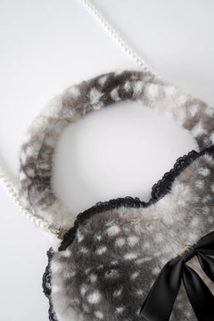 My True Form fawn heart bag in black by Angel Ruche, photo 5