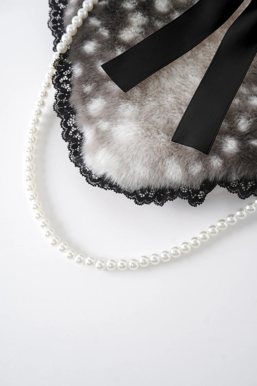 My True Form fawn heart bag in black by Angel Ruche, photo 6