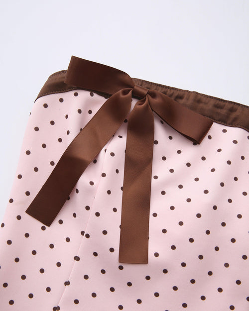 Dolly polka dot dress with petticoat in pink mocha by Angel Ruche, photo 25