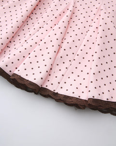 Dolly polka dot dress with petticoat in pink mocha by Angel Ruche, photo 26