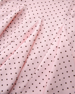 Dolly polka dot dress with petticoat in pink mocha by Angel Ruche, photo 28