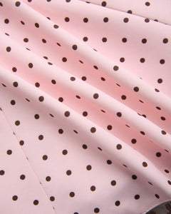 Dolly polka dot dress with petticoat in pink mocha by Angel Ruche, photo 30