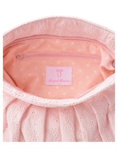 Coquette eyelet shell button bag in pink by Angel Ruche, photo 5