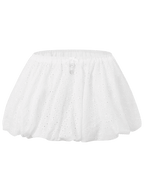Coquette cotton eyelet bubble skirt in white, coquette skirt by Angel Ruche