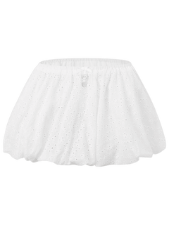 Coquette cotton eyelet bubble skirt in white, coquette skirt by Angel Ruche