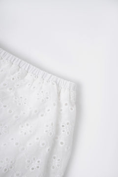 Coquette cotton eyelet bubble skirt in white by Angel Ruche, photo 12