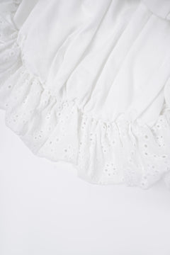 Coquette cotton eyelet bubble skirt in white by Angel Ruche, photo 13