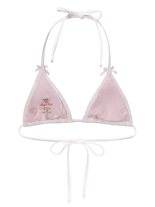 Coquette cotton eyelet bikini top in white by Angel Ruche, photo 7