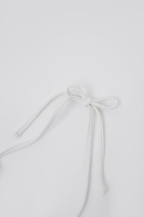 Coquette cotton eyelet bikini top in white by Angel Ruche, photo 15