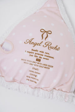 Coquette cotton eyelet bikini top in white by Angel Ruche, photo 13