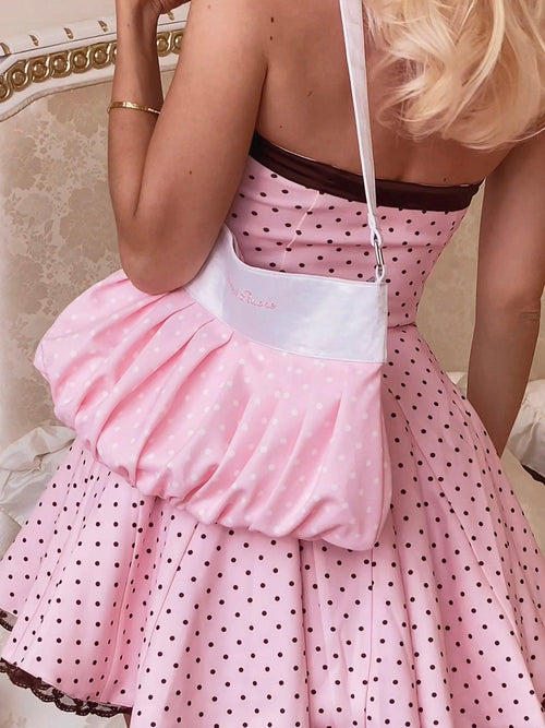 Dolly polka dot bag in pink by Angel Ruche, photo 2