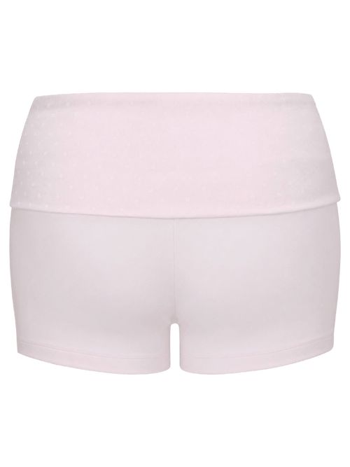 Whimsy Doll polka dot fold over shorts in pink by Angel Ruche, photo 8