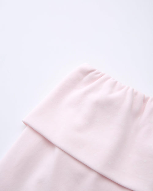 Whimsy Doll polka dot fold over shorts in pink by Angel Ruche, photo 14