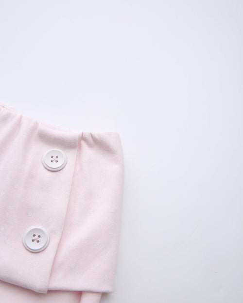 Whimsy Doll polka dot fold over capri pants in pink by Angel Ruche, photo 18