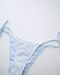 Coquette cotton eyelet bikini in baby blue by Angel Ruche, photo 11