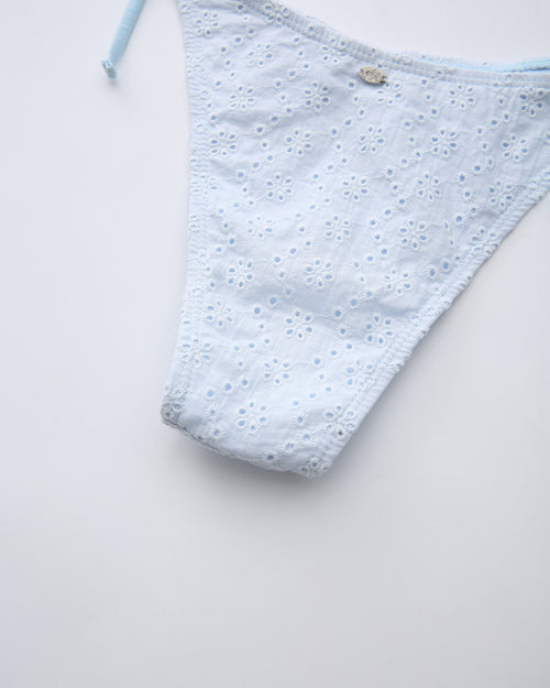 Coquette cotton eyelet bikini in baby blue by Angel Ruche, photo 16