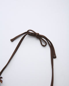 Coquette cotton eyelet bikini in brown by Angel Ruche, photo 18