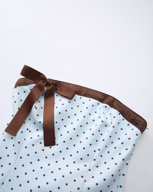 Dolly polka dot dress with petticoat in baby blue by Angel Ruche, photo 18