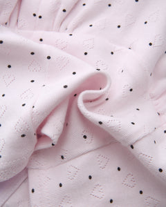 Sweetheart polka dot pointelle top in pink by Angel Ruche, photo 19