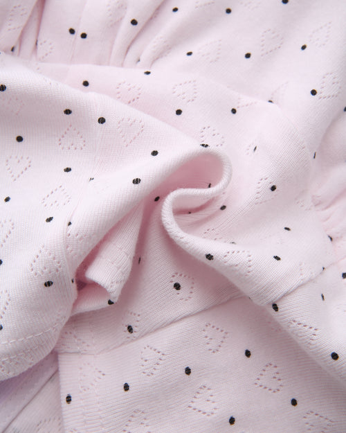 Sweetheart polka dot pointelle top in pink by Angel Ruche, photo 19