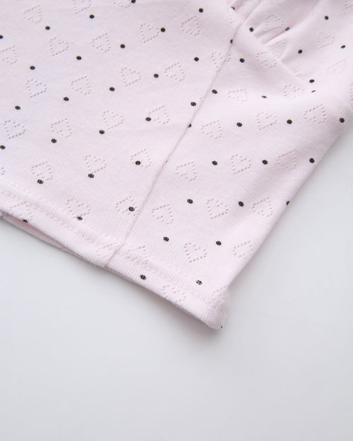 Sweetheart polka dot pointelle top in pink by Angel Ruche, photo 15