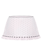 Sweetheart cotton polka dot pointelle skirt in pink, coquette skirt by Angel Ruche
