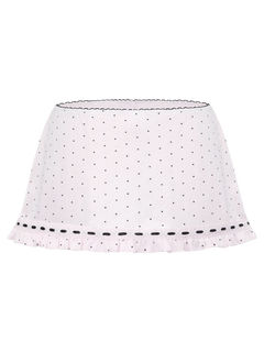 Sweetheart cotton polka dot pointelle skirt in pink, coquette skirt by Angel Ruche