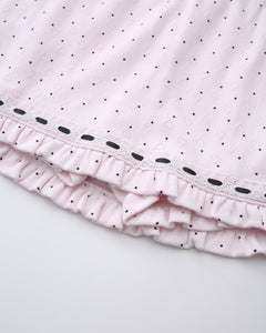 Sweetheart polka dot pointelle skirt in pink by Angel Ruche, photo 16