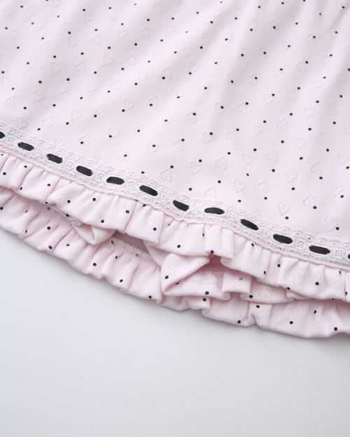 Sweetheart polka dot pointelle skirt in pink by Angel Ruche, photo 16