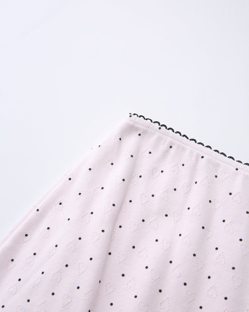 Sweetheart polka dot pointelle skirt in pink by Angel Ruche, photo 14