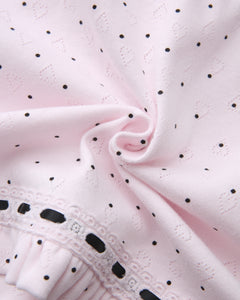 Sweetheart polka dot pointelle skirt in pink by Angel Ruche, photo 20