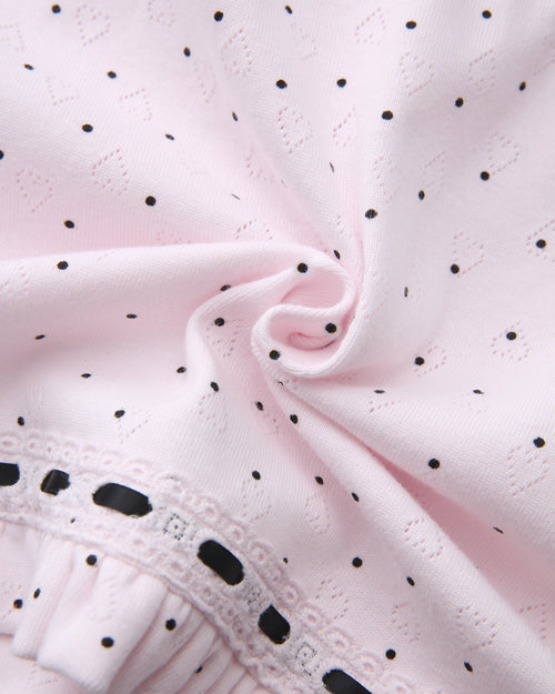 Sweetheart polka dot pointelle skirt in pink by Angel Ruche, photo 20