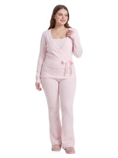 Ballet knit wrap cardigan in pink by Angel Ruche, photo 11