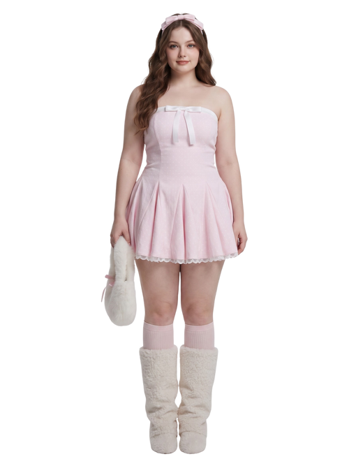 Dolly polka dot dress with petticoat in pink by Angel Ruche, photo 8