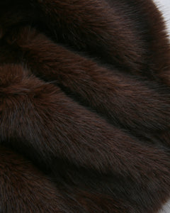 Sugar Pom fur shoulder cape in brown by Angel Ruche, photo 20