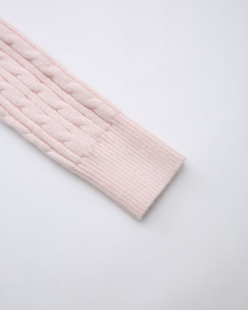 Lovergirl tie front cable knit cardigan in pink by Angel Ruche, photo 20