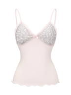 Snow Deer Print Chiffon Cotton Cami(Grey)