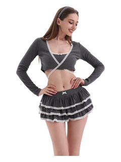 Ballerina Bliss 3 piece set in grey by Angel Ruche, photo 2
