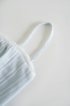 My True Form cotton cami top in snow blue by Angel Ruche, photo 9
