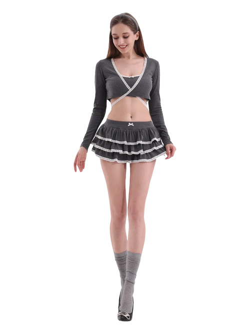 Ballerina Bliss bralette in grey by Angel Ruche, photo 5