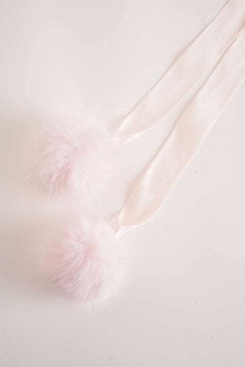 Sugar Pom fur shoulder cape in pink by Angel Ruche, photo 9