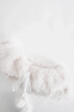 Sugar Pom fur pullover cape in white by Angel Ruche, photo 10