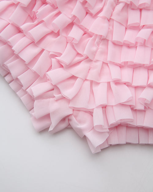Delicate pink chiffon ruffle shorts by Angel Ruche, photo 17