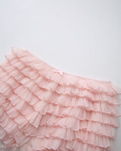 Delicate chiffon ruffle shorts in rose pink by Angel Ruche, photo 16