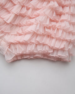Delicate chiffon ruffle shorts in rose pink by Angel Ruche, photo 22