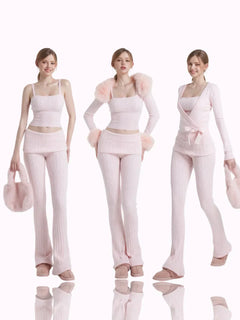 Colette cable knit set in soft pink by Angel Ruche, photo 7