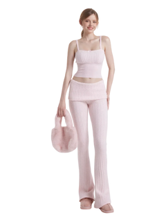 Colette cable knit set in soft pink by Angel Ruche, photo 2