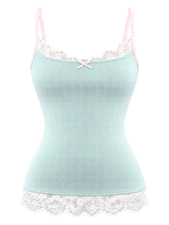 Dewdrop reversible lace cami top in pink and teal, coquette top by Angel Ruche