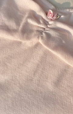 Rose Buds cotton fold over shorts in baby pink by Angel Ruche, photo 8