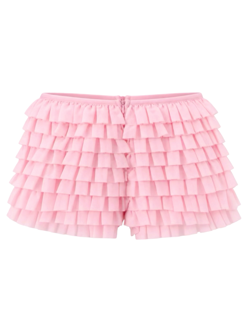 Delicate pink chiffon ruffle shorts by Angel Ruche, photo 11